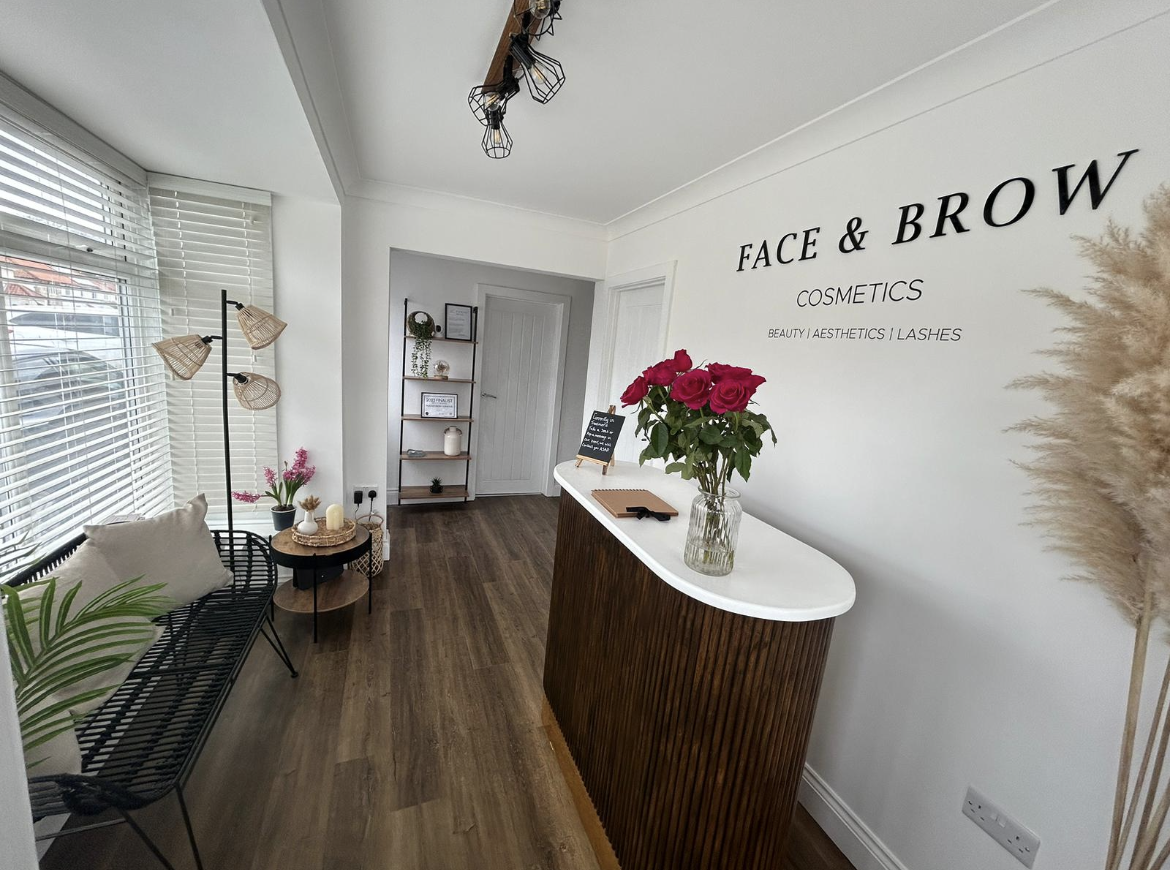Inside Face & Brow Cosmetics beauty salon in Norwich